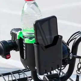 Suport 2-IN-1 pentru telefon si sticla de apa, montaj pe motocicleta, bicicleta, scuter, trotineta, carucior bebelus - - Roveli