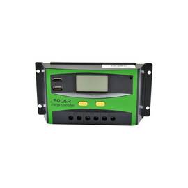 Regulator tensiune pentru panou solar 30A 12V/24V 2X port USB  Cod:BK87460 - - Roveli
