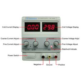 Sursa tensiune reglabila  0 - 30V, 5A COD:305D - - Roveli