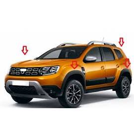 Kit protectii de aripi fata + spate fara senzori  Duster II 2018-2019 Cod:8201713013 - - Roveli