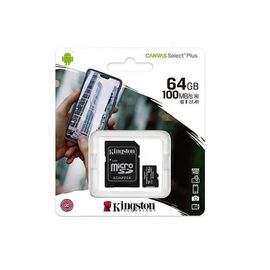 Card Memorie MicroSDXC Kingston Canvas Select Plus Android A1, 64Gb, Clasa 10 / UHS-1 U1, Cu Adaptor SDCS2/64GB - - Roveli