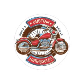 Abtibild "CUSTOM MOTORCYCLES" Cod: TAG 039 / T2 - - Roveli