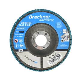 Disc lamelar abraziv cu zirconiu pentru taiat si polizat metal, inox P40, 125mm Cod: BK77200 - - Roveli