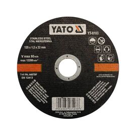 Disc taiat metal / inox 125X1,2X22mm  Cod:YT-6103 - - Roveli