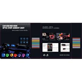 Fir neon cu LED RGB conectare mufa USB si telecomanda 6 metri Cod:FIR-RGB1-6TL - - Roveli