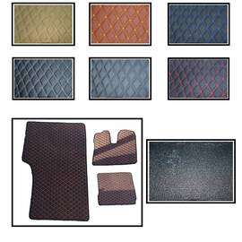 Covor auto imitatie piele romb dedicat VOLVO  2002-2012 Cod:FH12 - Negru cusatura Rosie-COV02NR - - Roveli