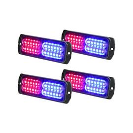 Lampa LED profesionala  stroboscopica 12V-24V Cod:O-87-24LED - Rosu-Albastru - - Roveli