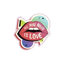 Abtibild " ALL YOU NEED IS LOVE" Cod:TAG 065/ T2 - - Roveli