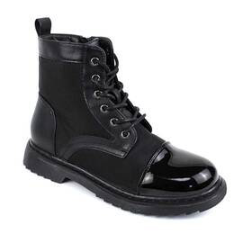 Bocanci de dama, captusiti, cu varful de lac B890-BLACK, Culoare (12): Negru, Marime (12): 40** - - Roveli