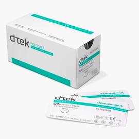 Fire sutura Poliester Ac Rotund Neresorbabile D-tek, Marime (217): USP 0 - - Roveli