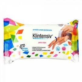 ​Servetele Dezinfectante Maini KLINTENSIV® - 70 bucati - - Roveli