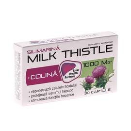 Milk Thistle + Colina, 30cps, Zdrovit - - Roveli