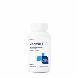 Vitamina D-3, 50 mcg (2000 IU), 180 tablete, GNC - - Roveli