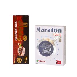 PACHET Maraton Forte 20 cps + Baton afrodisiac pentru adulti 30gr - - Roveli