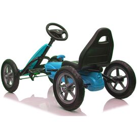 Roveli - Kart cu pedale si roti gonflabile Karera Albastru Kidscare-