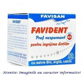 FaviDent Praf Nespumant pentru Ingrijirea Dintilor Bio 50 ml Favisan - - Roveli