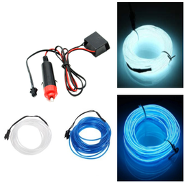 Banda flexibila neon auto, 5m, 12V, 2 culori - - Roveli