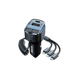 Modulator FM cu trei tipuri  mufe de incarcare (tip C, micro USB si lightening) Cod: FMT-32BT - - Roveli