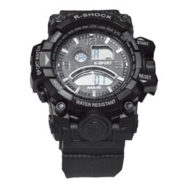 Ceas R Shock, quartz, alarma si cronometru, negru - - Roveli