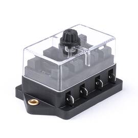 Cutie de sigurante ceramica, etansa, cu 4 socluri, 30A Max, destinatie auto, utilitare, camioane, remorci - - Roveli