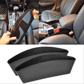 Set 2 organizatoare auto de tip "buzunar", montaj intre scaun si consola centrala, dimensiune 35 x 11 cm - - Roveli