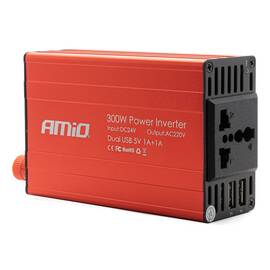 Convertor de tensiune 24V -> 230V, 300W/600W, 2 x USB 5V - - Roveli