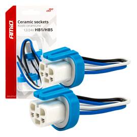 Set 2 mufe ceramice drepte, soclu HB1, HB5, rezistente termic - - Roveli