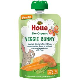 Piure bio de morcov cartof dulce si mazare pentru copii 6 luni  100g Holle - - Roveli