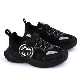 Roveli - Sneakers confortabil, pentru copii, cu talpa voluminoasa  A525-BLACK, Culoare (12): Alb, Negru, Gri, Marime (12): 32-