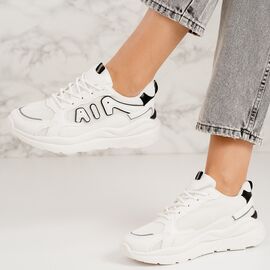 Adidasi dama din piele ecologica Albi Maeve, Culoare (12): Alb, Marime (12): 37 - - Roveli