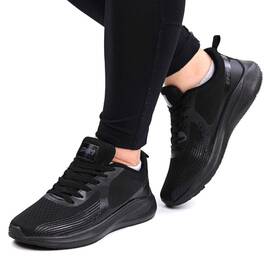​Sneakers de dama cu talpa din spuma , usori si comozi 604-BLACK, Culoare (12): Negru, Marime (12): 36 - - Roveli