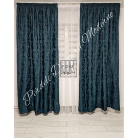 Draperie Living sau Dormitor, TIP NISIP, Culoare VERDE ÎNCHIS - - Roveli