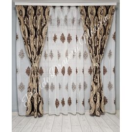SET Perdea si Draperie la comanda Model BAROC MARO, CLASIC - - Roveli