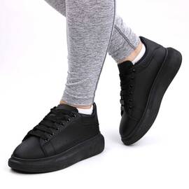 ​Sneakers de dama, cu talpa supradimensionata 719-BLACK, Culoare (12): Negru, Marime (12): 36 - - Roveli