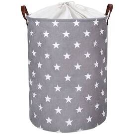 Cos Pliabil Pentru Jucarii, Rufe, Bumbac Canvas, Impermeabil, SIPO, 35x42 cm, Bumbac, 43l, Stars - - Roveli