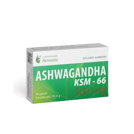 Ashwagandha KSM-66 500 mg 30 capsule Laboratoarele Remedia - - Roveli