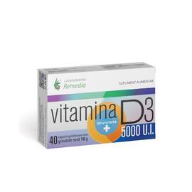 Vitamina D3 5000 UI 40 capsule Laboratorele Remedia - - Roveli