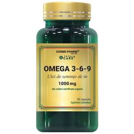 OMEGA 3-6-9 1000 mg Ulei De Seminte De In 30 capsule CosmoPharm - - Roveli