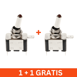 Intrerupator auto LED cu 3 pini, 20A, 1+1 gratis - - Roveli