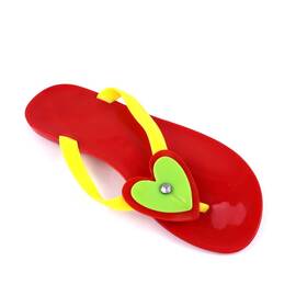 ​Papuci de dama, flip -flop din cauciuc 2137-HEART-RED, Culoare (12): Rosu, Marime (12): 36 - - Roveli