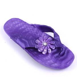 ​Papuci de dama, flip -flop , cu decor floare LB-A46-PURPLE, Culoare (12): Mov, Marime (12): 37 - - Roveli