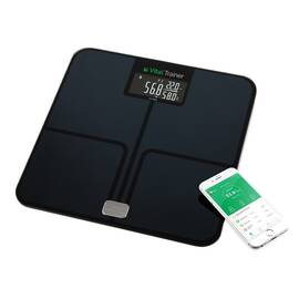 Cantar Smart ETA Vital Trainer 7780 90000, 180 Kg, Bluetooth, Sticla securizata 6 mm, negru - - Roveli