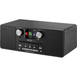 Internet radio ECG B.BOLD 7200 Intero Black, FM + DAB, stereo 2 × 10 W, CD audio si MP3, Bluetooth, USB, carcasa lemn, negru - - Roveli