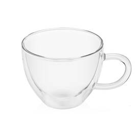 Set 2 cesti pentru cappuccino ETA5180 92010, 230 ml, pereti dubli din sticla borosilicata - - Roveli