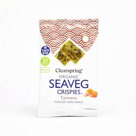 Alge Nori Snack cu Turmeric Bio 4 g Clearspring - - Roveli