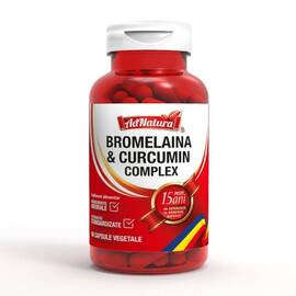 Bromelaina si Curcumin Complex 60 capsule AdNatura - - Roveli