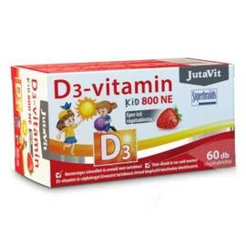 D3 800-NE CU GUST DE CAPSUNI 60 TAB MASTICABILE JUTAVIT - - Roveli