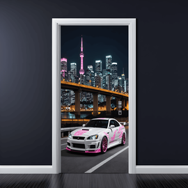 Folie imprimata color pentru decor Usa, dimensiune 200 x 90cm, model: AVX-DR06 - - Roveli