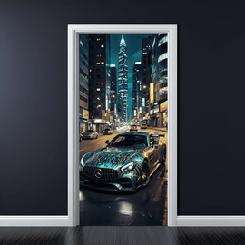 Folie imprimata color pentru decor Usa, dimensiune 200 x 90cm, model: AVX-DR09 - - Roveli