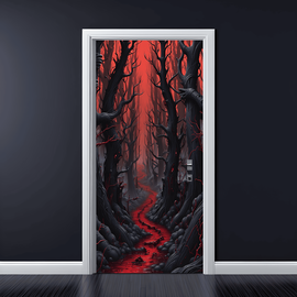 Folie imprimata color pentru decor Usa, dimensiune 200 x 90cm, model: AVX-DR12 - - Roveli